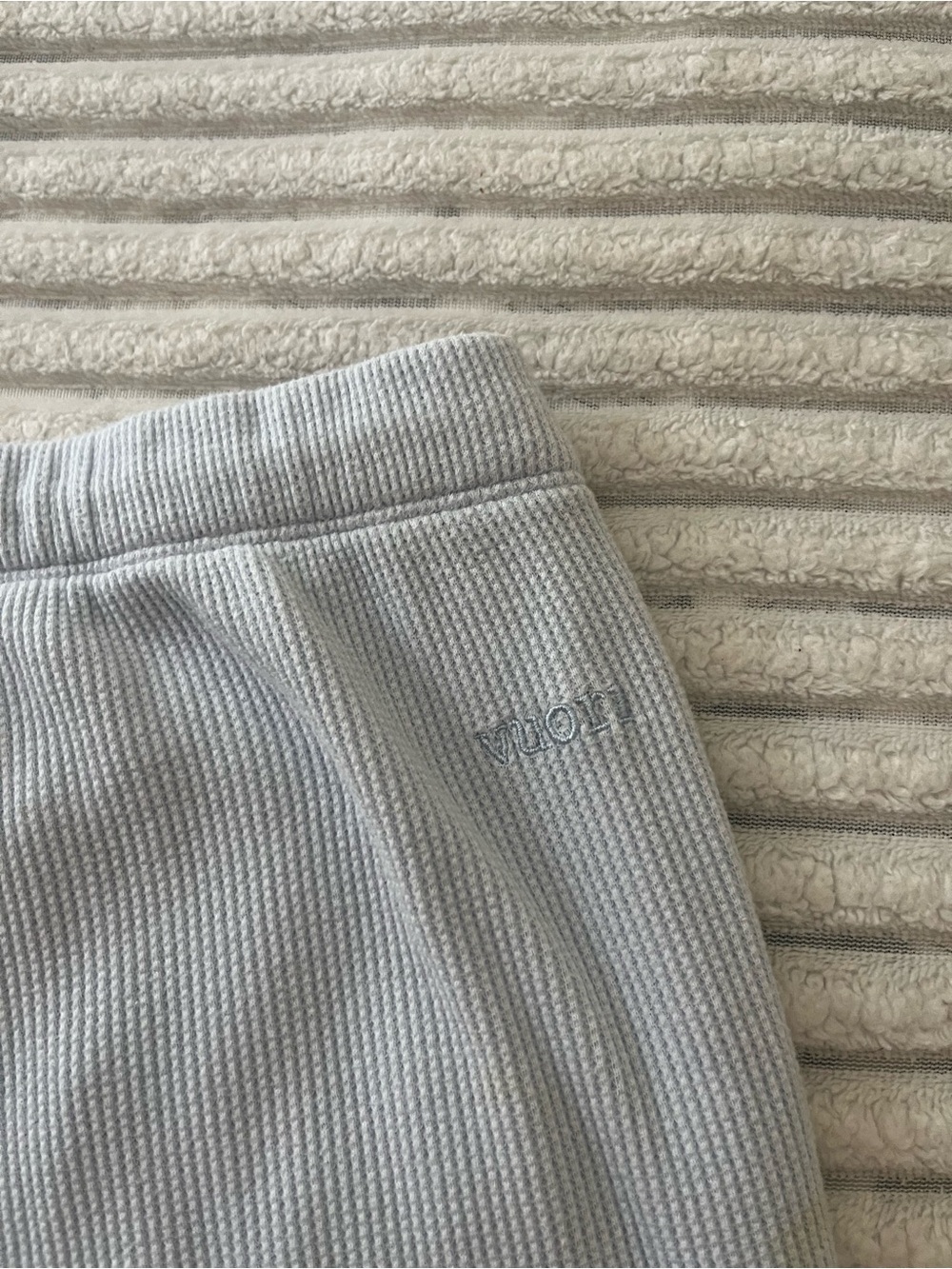 Vuori Waffle Wide Leg Pants in Soft Sky - Picture 11 of 13